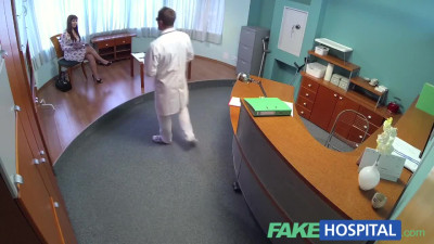 Curvy Busty Brunette MILF Lets a Perv Doctor Fuck Her Hard On the Table In the Waiting Room