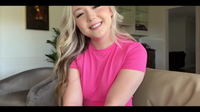 Blonde stepdaughter won't be satisfied till creampie - POV