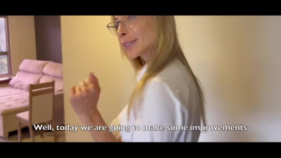 Busty blonde hops on her patients face and enjoys a ride