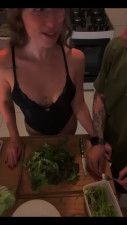 Perfect romantic dinners turns into wild doggy fuck with a booty babe in glasses