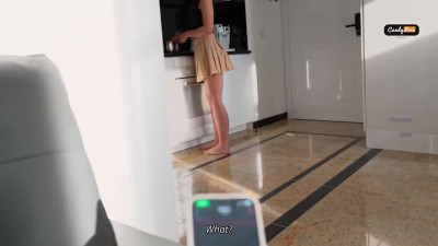 My Slim Buxom Step-sis Pleased Me With BJ & Hot Dick Riding When I Started To Play With Her Vibrator