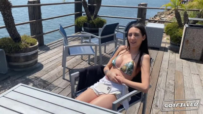 Beautiful latina babe Natalia Nix is pounded in every position by a muscular gut with meaty cock