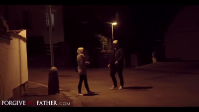 Cuckold Husband Watches Wife in Pink Balaclava Ride a Stranger
