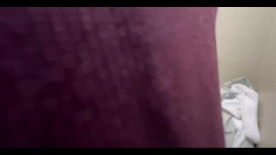 Her violet panties make me fuck her right in the fitting room