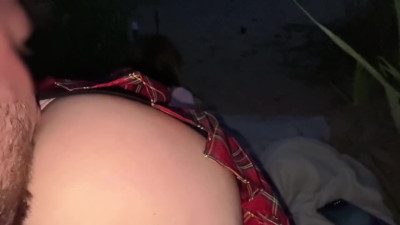 Sexy Plump-assed Russian Student Rides Her Teacher's Dick At Dawn On the Seashore