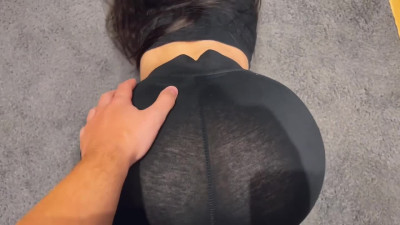 My Sexy Fit PAWG Step-sis Looked So Hot During Her Yoga Workout That I Couldn't Help Fucking Her