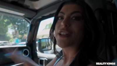 A brunette girlfriend with a perfect pussy gets fucked passionately