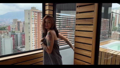 Sauna hot fuck with tattooed and pierced stunning teen Latina