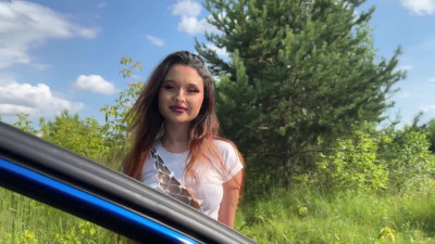 Russian Beauty's Car Repair Tease: POV Thrills