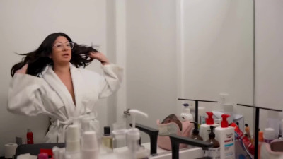 Premium latina milf tames horror character's big cock with her prime assets
