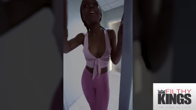 Black babe Mila Mars is coming on to her boyfriend all cute and sexy.
