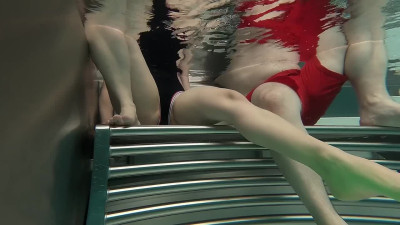 Depraved Milf goes for a risky fuck in the pool