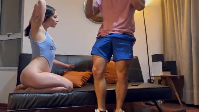 Bootylicious Latina Gal Let Her Step-bro Try Her Sucking Mouth & Tight Cunt Instead Of His Fleshlight