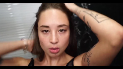 Pretty young babe gets penetrated with a huge cock in her shower and then gets a wild facial cumshot