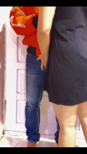 A slutty brunette has her creamy vagina pleased with pleasure