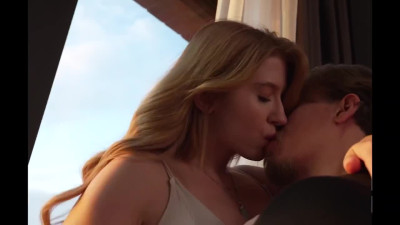 Slim Busty Bubble-assed Hottie Enjoys Wild Sex By the Window