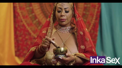 Curvy Busty Inked Indian MILF Throats The Masseur's Cock & Gets Fucked In Front Of Her Cuckold Hubby