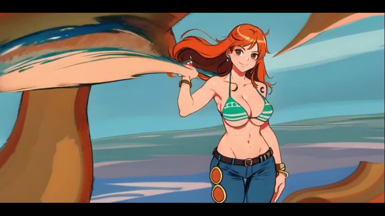 Watch Sultry redhead babe in bikini poses on tropical beach scene Full. Duration: 10:12 | ePornBabe.