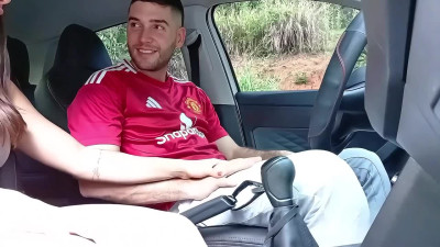 Fucking hot fuck in public! Buxom brunette famously straddled a dick in the front seat of a car.