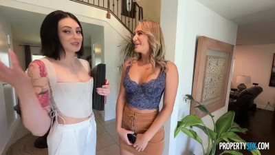 A horny guy has a solid threesome with his slutty girlfriends