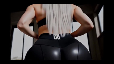 Fit AI slut railed in the gym till dripping creampie