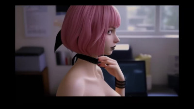 Pink-haired joyful lady is going to get all kinds of sensations - AI Gen Porn