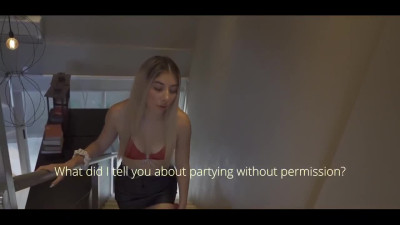 Super sexy girl with nice ass gives me a nice sloppy blowjob and invites me to her tight asshole