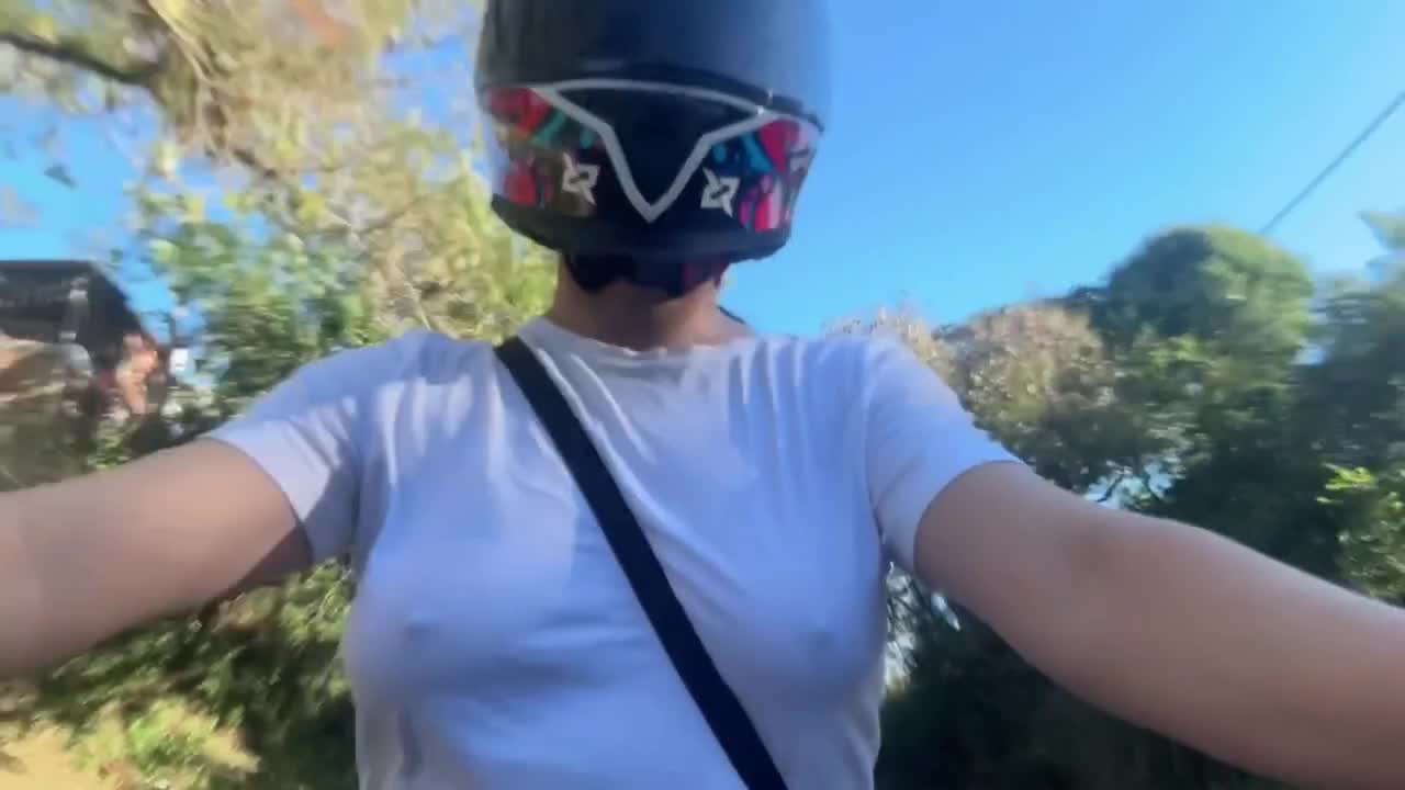 Watch Libertaed chick lets caress her nice boobs while riding a bike with her lover Full. Duration: 23:14 | ePornBabe.