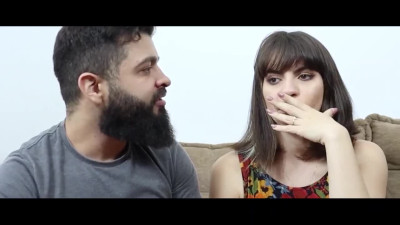 Trying the reconcile friends, the brunette gives herself to the guy while getting watched by her BF