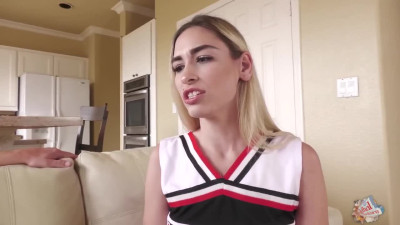 Curvy cheerleader Delilah Day gets down to business when she sees her stepfather's horny cock.