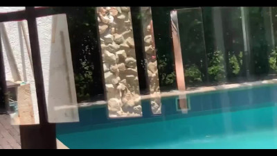 I notice two sexy latina girls taking a shower together and jerk off, watching their sexy asses