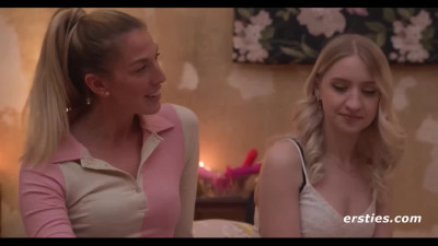 Cute girlfriends explore each other's pussies trying to enjoy lesbian lust.