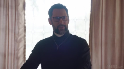 Priest penetrates tiny anal hole of a teen Penelope Kay in school uniform