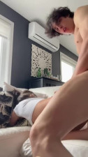 Quicki deep fuck with my perfect stepsister on a sofa