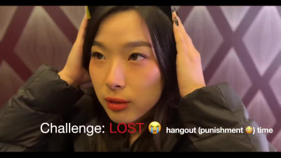 Asian cosplay girl gjes crazy on his dick as a part of the challenge