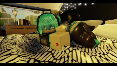 Busty Anime Cosplay Girl Fucks Guy In Roblox Bedroom And Gets Facial