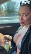 Busty big ass babe teases curves and sucks cock on luxury yacht