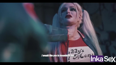 Hot booty Harley Quinn tastes fat Superman's cock with her anal. Vivian Lola