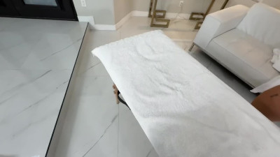 Blonde milf got freaky during massage and made him fuck her POV