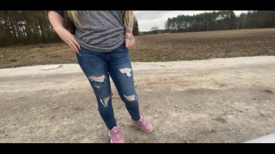 Ragged Jeans, Rough Passion: Blonde Bombshell's Amateur POV Ride