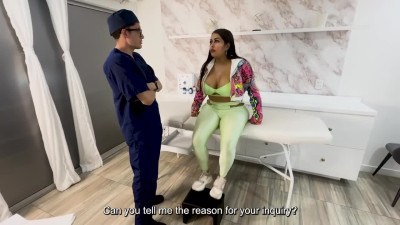 Colombian MILF gets taken hard by young doctor in the office