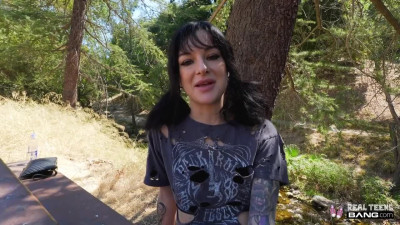 Slim Tattooed Brunette Babe Lysagna DelRay Sucks a Cock Like a Pro & Gets Fucked Outdoor & Indoor