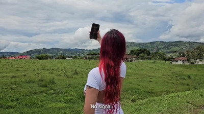 Passionate outdoor encounter after a sudden breakup
