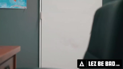 Three hot lesbian petite beauties indulge into a wild lesbian anal sex in school