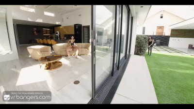 VR porn: two hot asian chicks take turns riding my cock and moan in pleasure