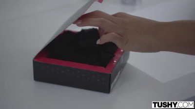 Lovely maskes brunette has her sweet asshole rammed by an older guy with passion