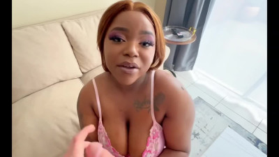 Perfect BBW Ebony teen babe was creampied by a white cock