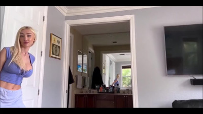 Buxom Frances Bentley licks stepbro’s balls and begs for creampie